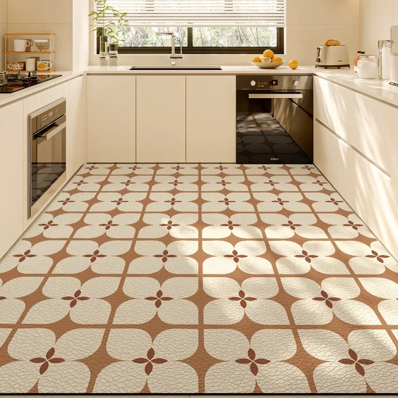 

For PVC Kitchen Mat Waterproof Non Slip Foot Mats Simple Home Decor Balcony Rug Soft Antislip Carpet Easy Clean Washable Tapis 러