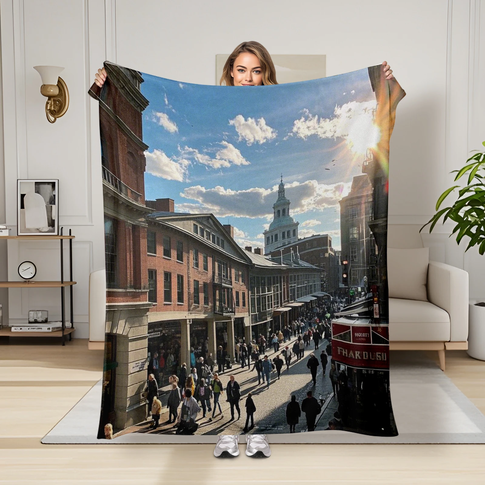 Warm Inviting Blanket Combines Traditional Craftsmanship With Modern Design Inspired By Historic American City Streets