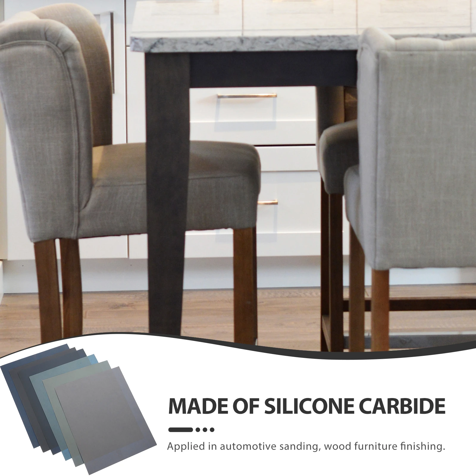 

6pcs Sandpaper 6 In 1 Assorted Grit Dry Wet Abrasive For Wood Metal Automotive Furniture Abrasive Sand Paper Sanding Tool