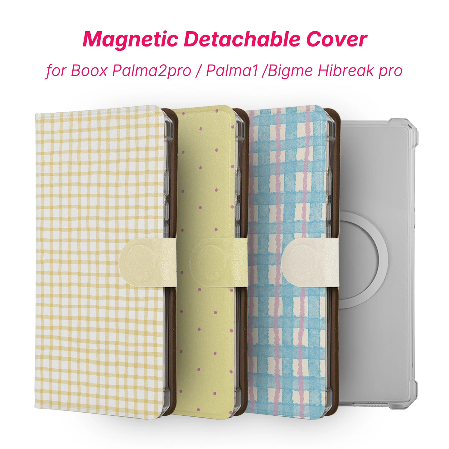 

Murmole for Boox Palma2pro Palma2 Palma1 Bigme Hibreak pro plus Detachable Magnetic Case Floral Print TPU Clear Protective Cover