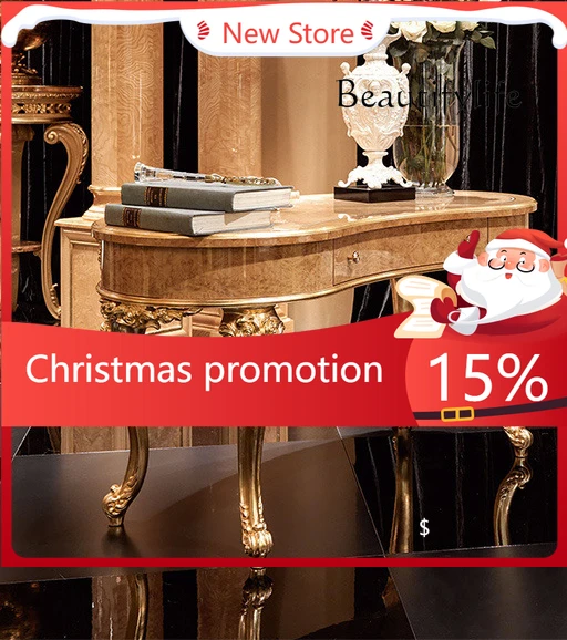 

Элитный европейский письменный стол из массива дерева с резьбой, дизайнерский стол для дома, модель X