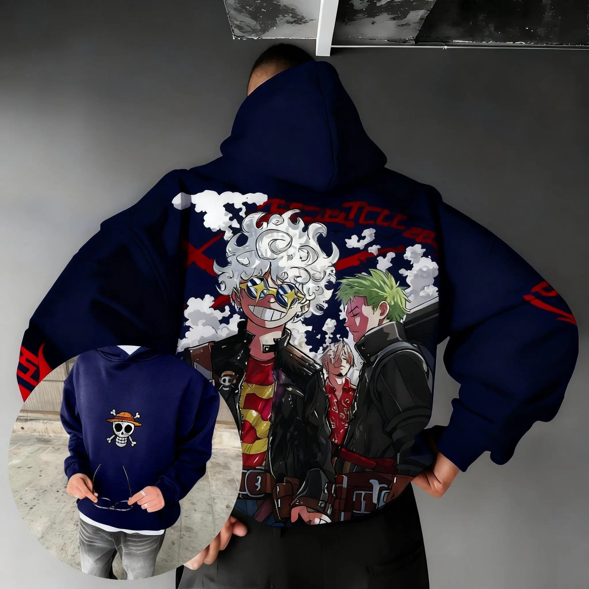 Een Stuk Luffy Zoro Hoodie Mannen Vrouwen Katoenen Sweatshirt Grafische Print Y2k Streetwear Oversized Casual Tops Trendy 2025