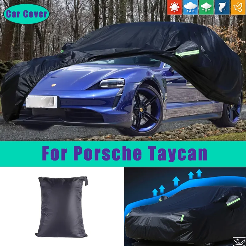 

For Porsche Taycan Car Full Outer Covers Outdoor Waterproof Dustproof Sun Rain Snow Protection Exterior Car Accessories
