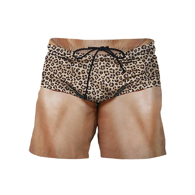 

Hawaiian Funny Leopard 3D Print Beach Shorts Men Women Casual Short Pants Trunks Surfing Board Shorts Male Swimwear Man Clothing