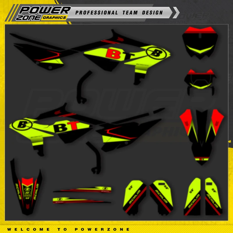 PowerZone Motorcycle Graphic Decal & Sticker Kit For BETA 2023 2024 2025 RR ENDURO 125 200 250 300RR 350 390 430 480 03