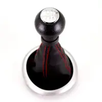 Para Suzuki Swift Sport 2005- 2010 para SX4 2007-2013, para estilo de coche ALTO 2010-2015, 5 velocidades, botas de cuero pomo de cambio Manual