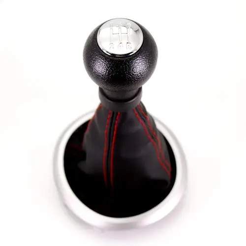 Para Suzuki Swift Sport 2005- 2010 para SX4 2007-2013, para estilo de coche ALTO 2010-2015, 5 velocidades, botas de cuero pomo de cambio Manual