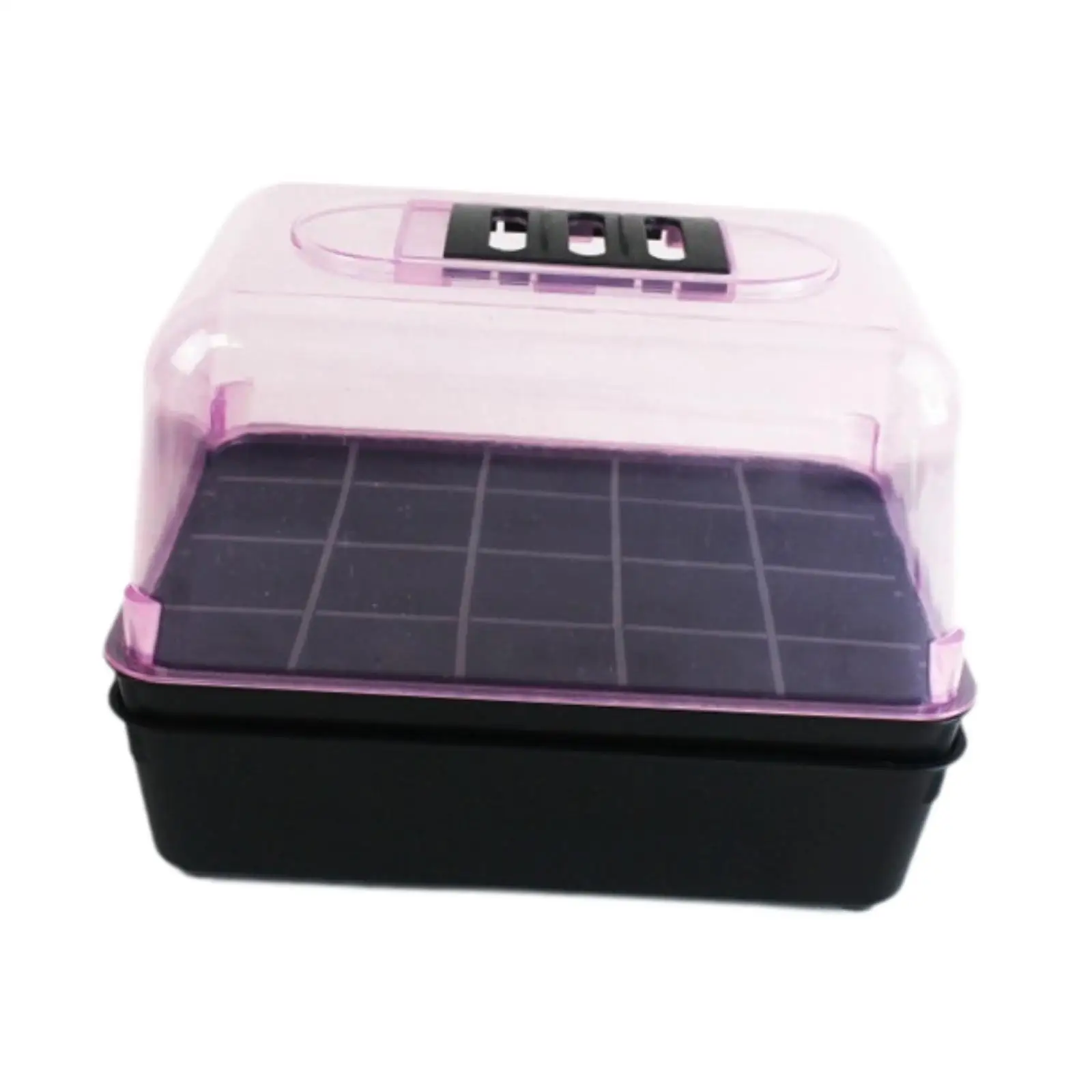Seedling Starting Tray with 20 Cells Transparent Lid for Balconies Terraces Multipurpose with Vents 8.6x6.3x6.3inch