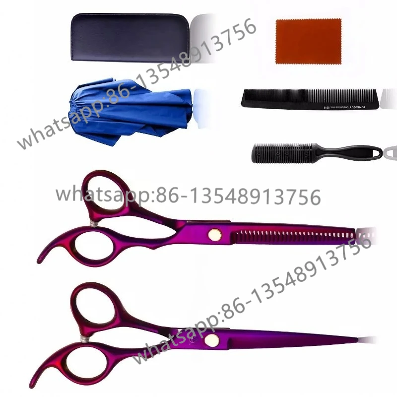 New color haircut scissors set, hair salon barber hair tool