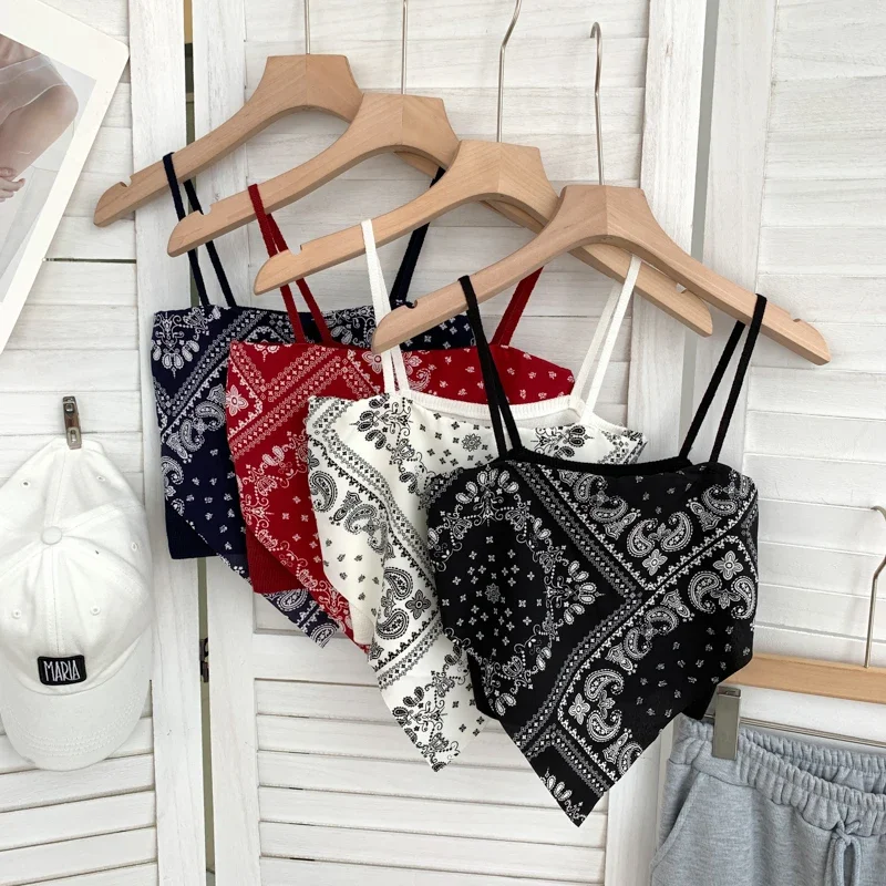 Floral Tube Crop Tops French Wood Ear-hem Camisole Women's Breathable Tank Tops Back-beautiful Underwear For Summer 2026