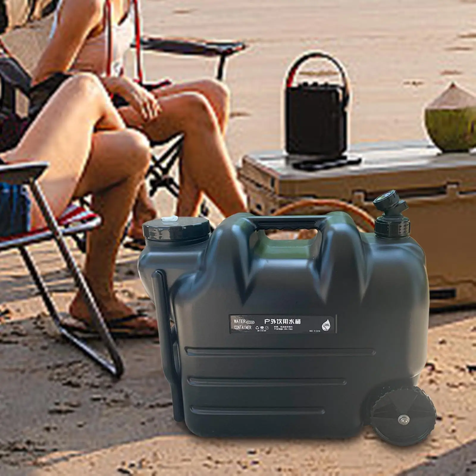 

28L Water Container Water Bucket with Spigot Water Barrel Portable Large Water