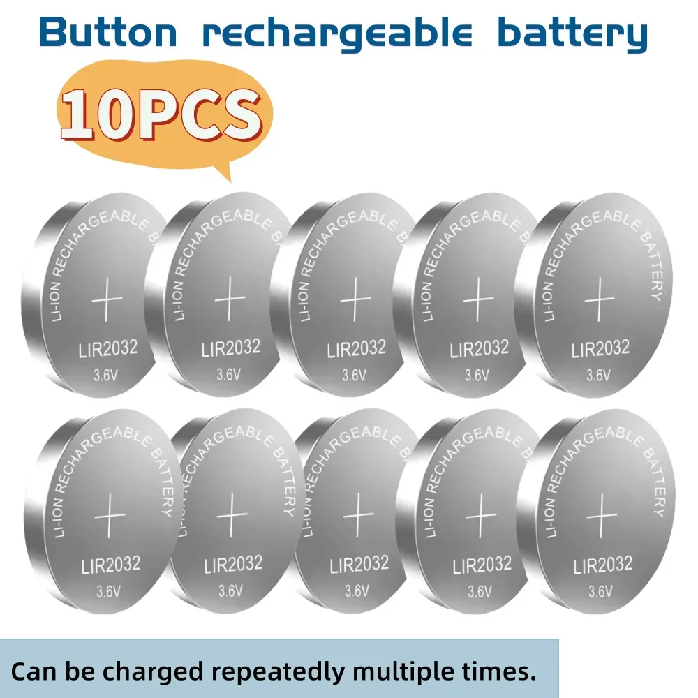 Rechargeable Lithium Coin Cell Battery LIR2032 LIR2025 LIR2016 Can Replace CR2032 CR2025 CR2016 For Watches view 6