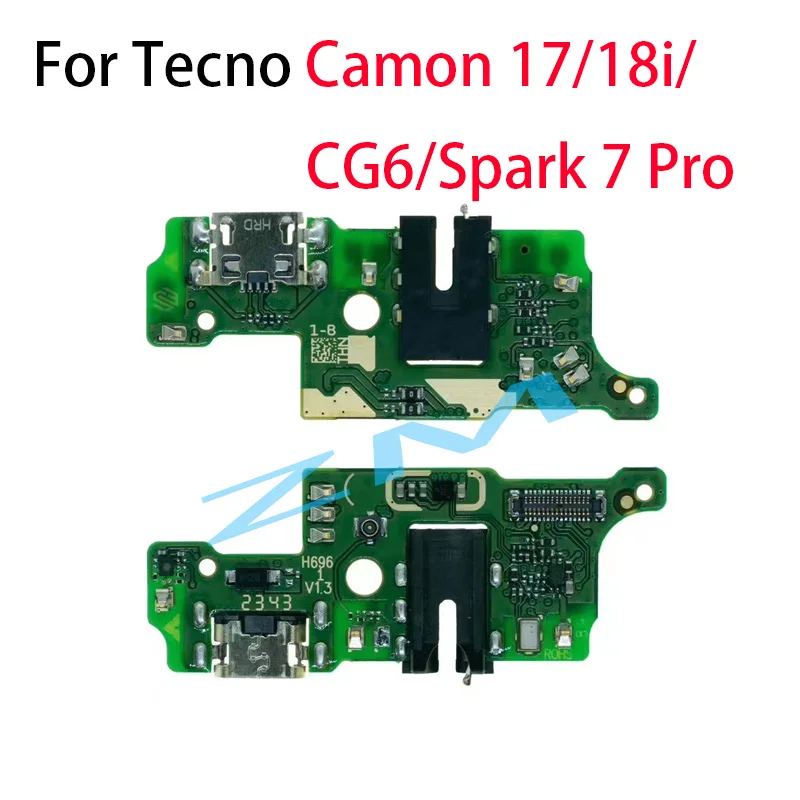 

With IC Support fast charging For Tecno camon 17 18i CG6 Spark 7 Pro USB Dock Charger Port Charging Port Board Flex Cable