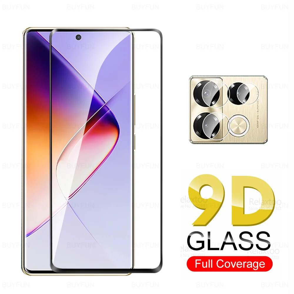 9D Curved Glass For Infinix Note 40 Pro 5G Camera Tempered Glass Note40 Pro+ 40Pro Plus Note40Pro 4G Screen Protector Cover Film