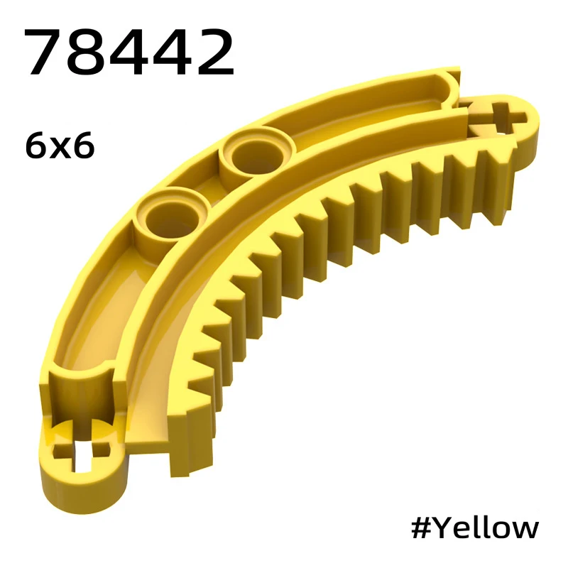 78442 Gear Rack 6x6 MOC Technology Building Blocks Parts Ring Gear Strip Curved Assemble DIY Bricks Modified Accessory