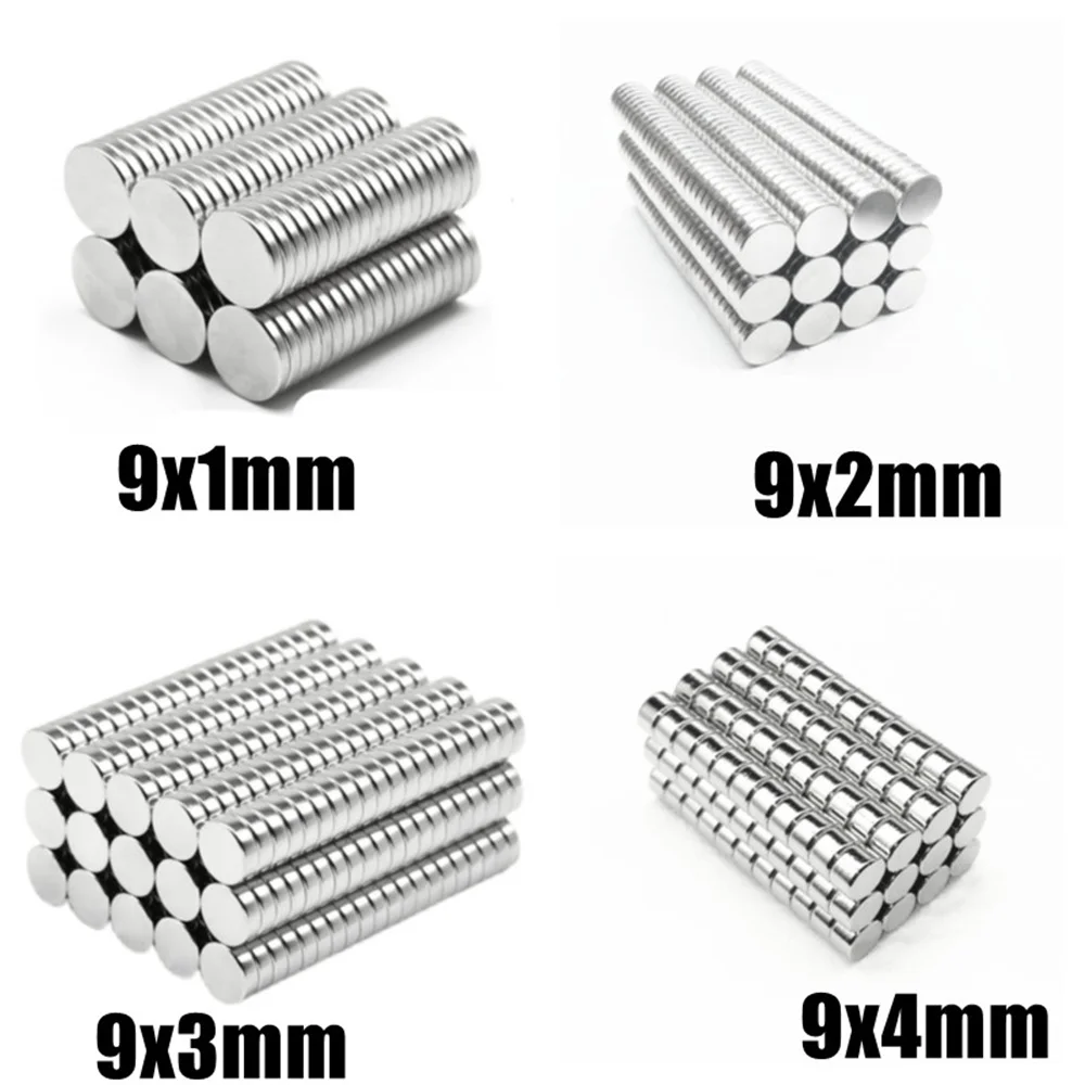 

9x1 9x2 9x3 mm Super Strong Round Disc Shape Blocks Rare Earth Neodymium Magnets Fridge Crafts For Acoustic Field Electronics