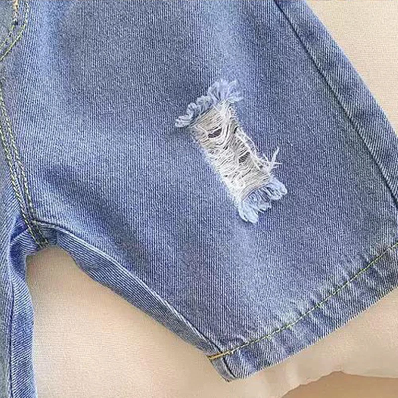 Pantaloncini di Jeans alla moda da uomo pantaloncini da ragazzo pantaloni corti Casual pantaloncini da spiaggia allentati per bambini vestiti per