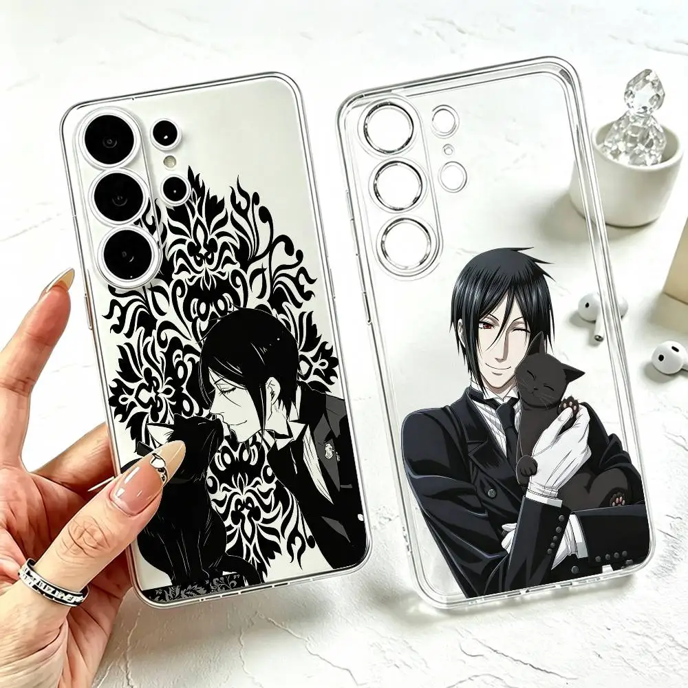 Anime Black B-Butler  Phone Case Transparent Silicone Soft For Samsung S25,S24,S21,S22,S23,S30,Ultra,S20,Plus,Fe
