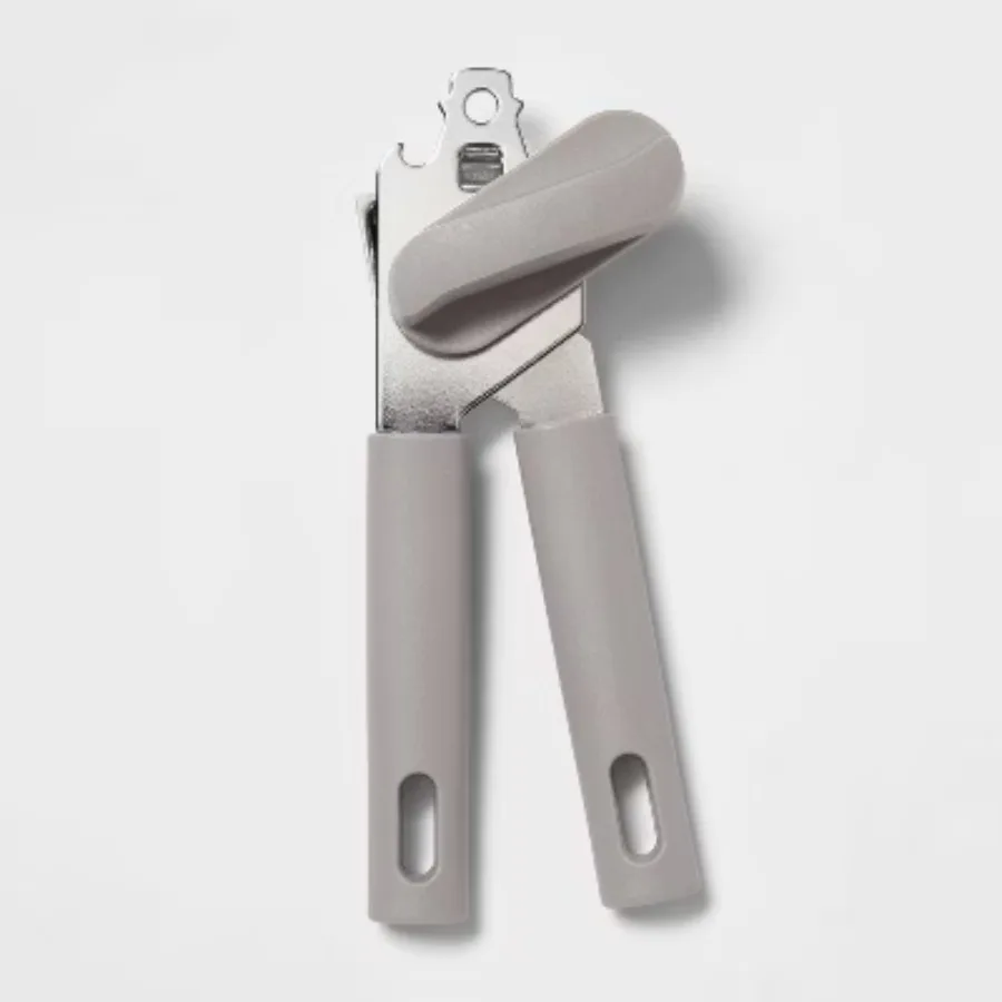 Gray Handheld Can Opener, Durable Manual Can Opener for Home Kitchen Daily Use