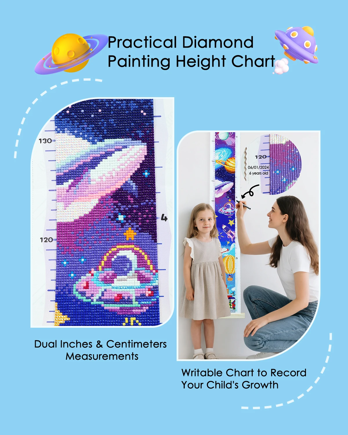 ForeverYoung DIY Growth Chart: A Creative Diamond Art Kit for the Whole Family thumbnail