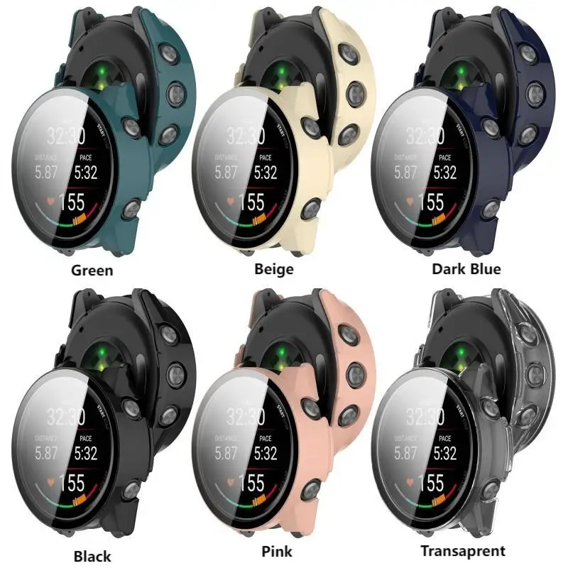 Etui ze szkła hartowanego do Garmin Forerunner 570 42mm47mm Smart Watch Screen Protector do Forerunner570 47MM42MM All-around Bumper