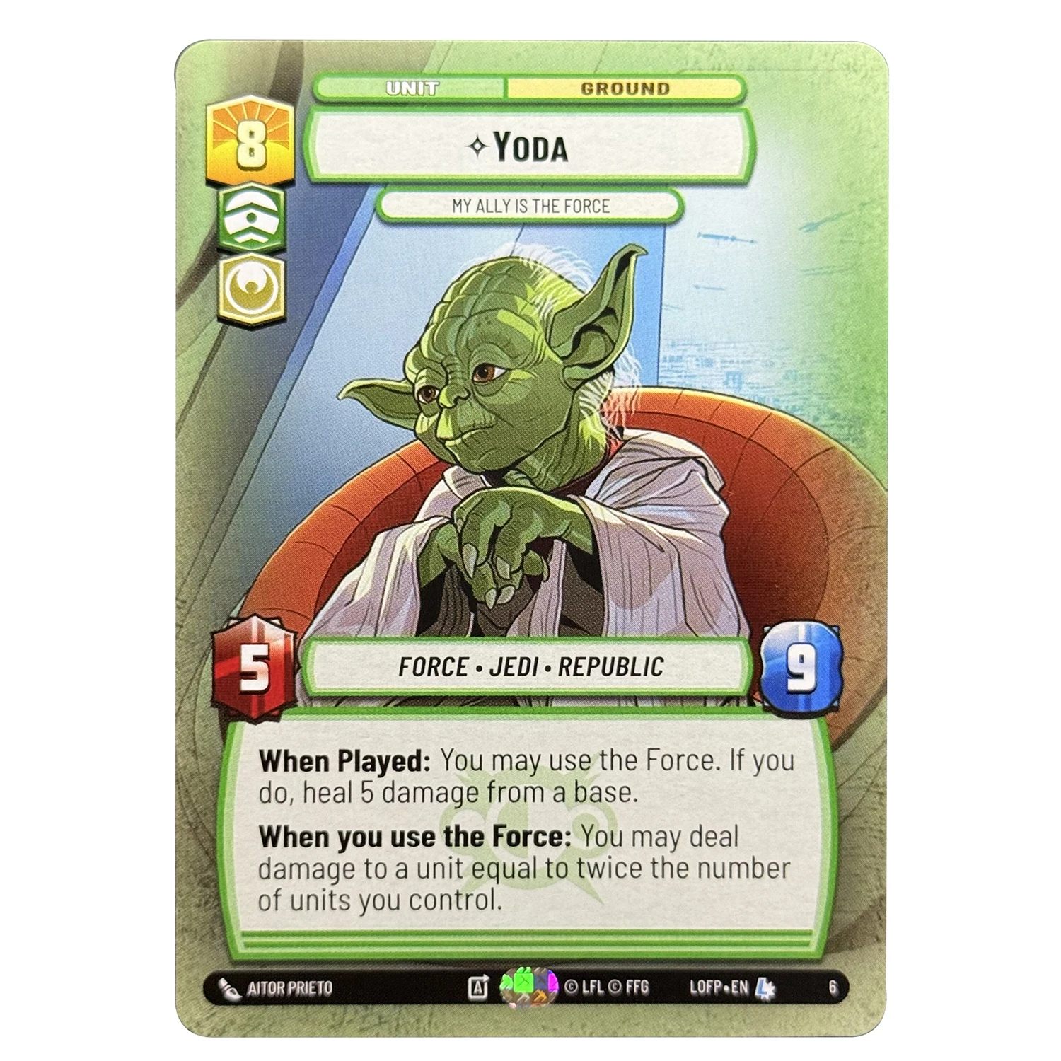 SWUDB Proxy Cards Legends of the Force Constructed Lightsaber Grogu Mace Windu Shin Hati Yaddle Yoda Darth Vader Anakin Skywalke - view 5