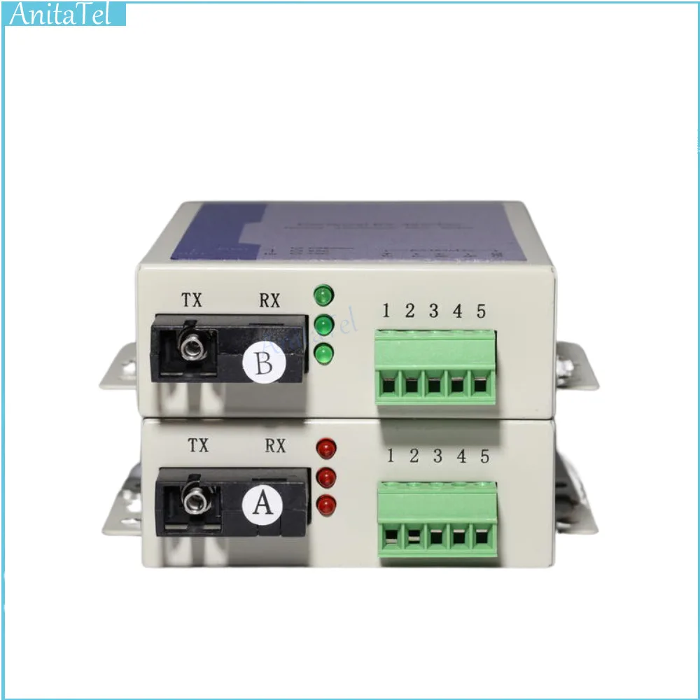 SC 485 Bidirectional Data Optical Media Converter Fiber Transceiver RS485 Communication Equipment