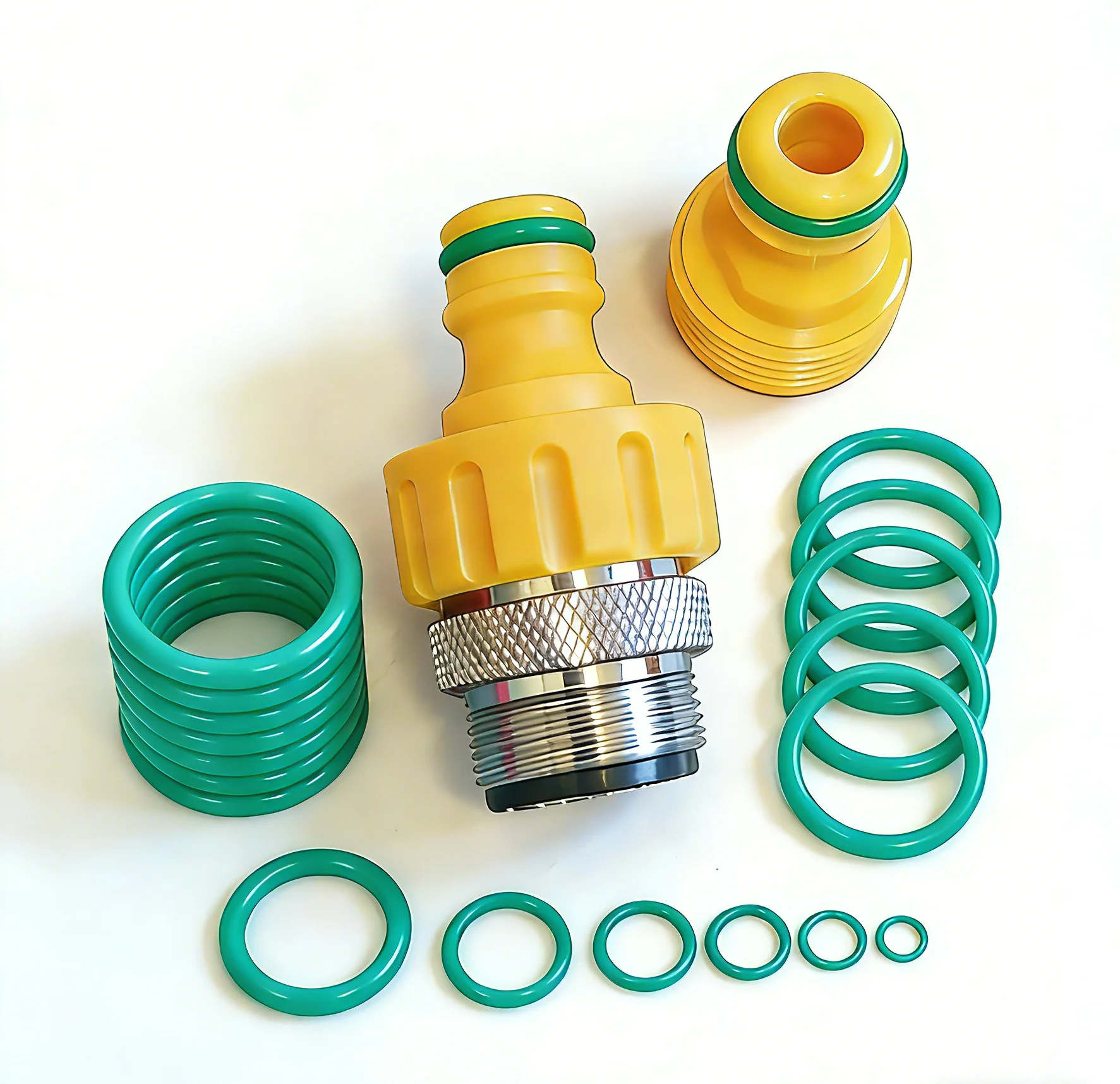 FKM Grüner O-Ring-Satz Fluorkohlenstoff-Dichtungsringe für Auto-Motoren, Hydraulik, Sanitär, Chemikalienbeständig, Öl- und Hitzebeständig, 75 Shore A – Detail 1