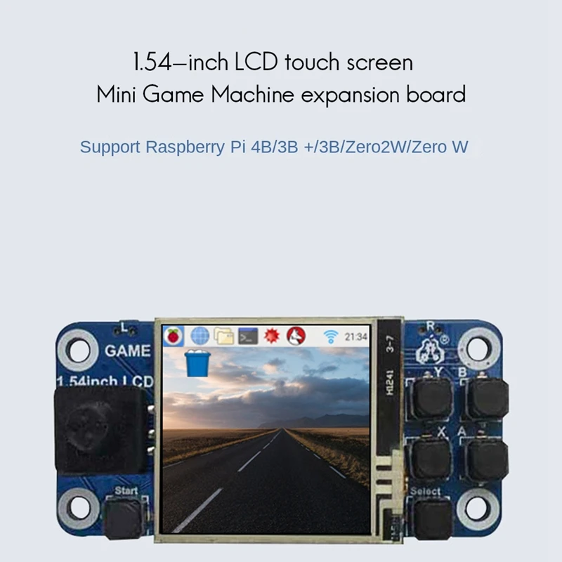 1.54 Inch LCD Display Mini Game Console Touch Screen LCD Display Screen For Raspberry Pi 2B/3B+/4B/Zero W