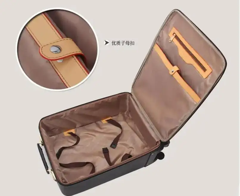 24" Leather Spinner Luggage 2