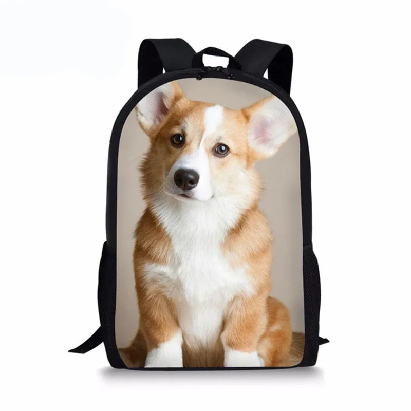 Welsh Corgi Pembroke Dog 3D Print Children School Bags For Boys Girls Kids Backpack Student Bookbags Bagpack Mochila Escolar