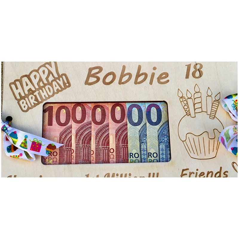 Personalised Wooden Money Gift Box Birthday Gift Box For Cash Money Gift Envelope Money Gift Idea Durable Easy To Use