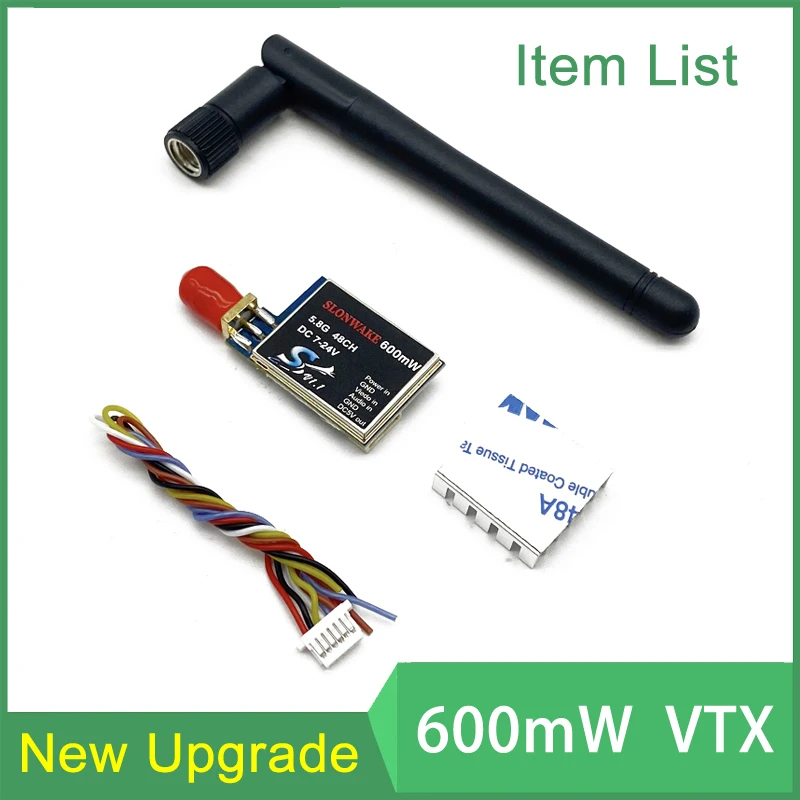 SLONWAKE TS5823 600mW 비디오 송신기 모듈 5.8GHz 48CH VTX에는 TS5828 TS5828S TS832 FPV 레이싱 드론 쿼드콥터용 5V BEC가 있습니다.