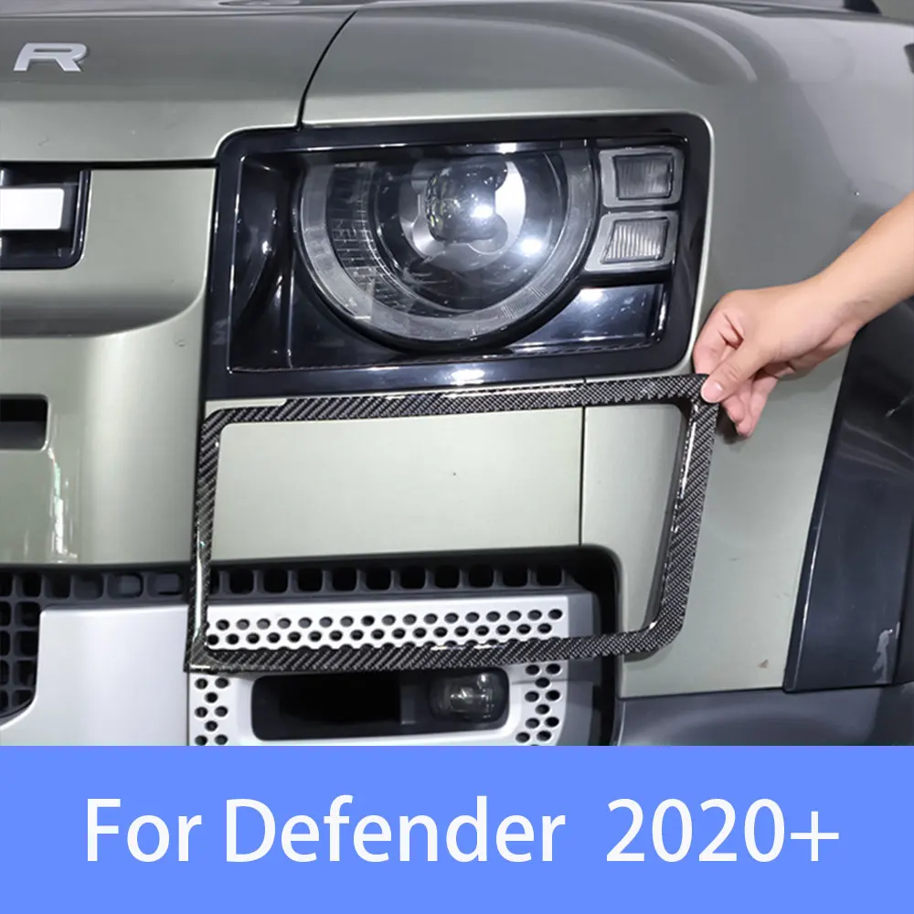 

For Land Rover 20-25 new Defender 90/110/130 carbon fiber front headlight sticker headlight cover frame modification special acc