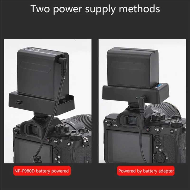 DSLR كاميرا المشبك NP-F محول البطارية لوحة 8.4 فولت/7.4 فولت منفذ الإخراج تيار مستمر 5.5X2.1 مللي متر لبطاريات سوني NP-F نوع-POS