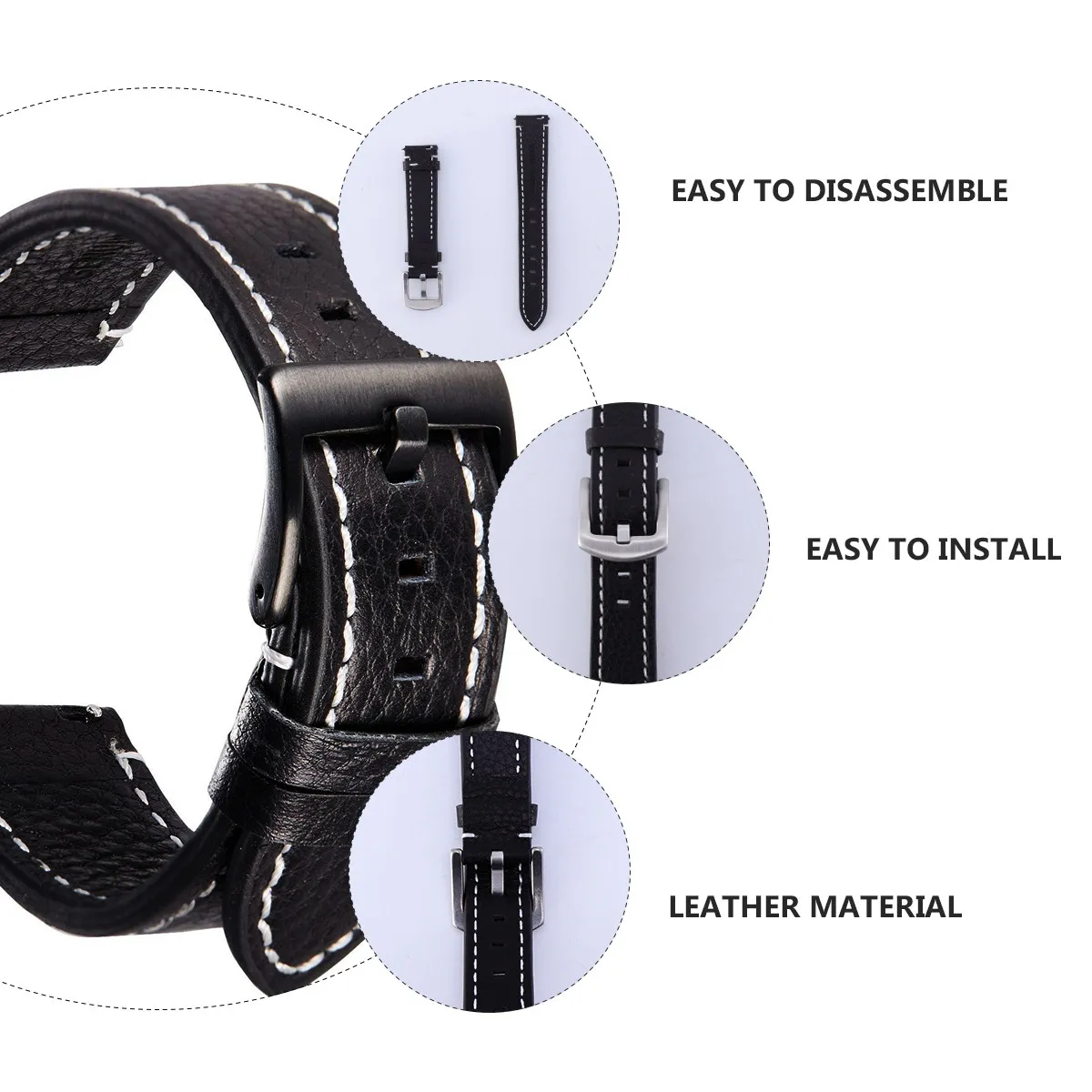 1Pcs Watch Band Comfortable Fit Suitable for Most Smartwatches and Traditional Watches Easy Install Replacement