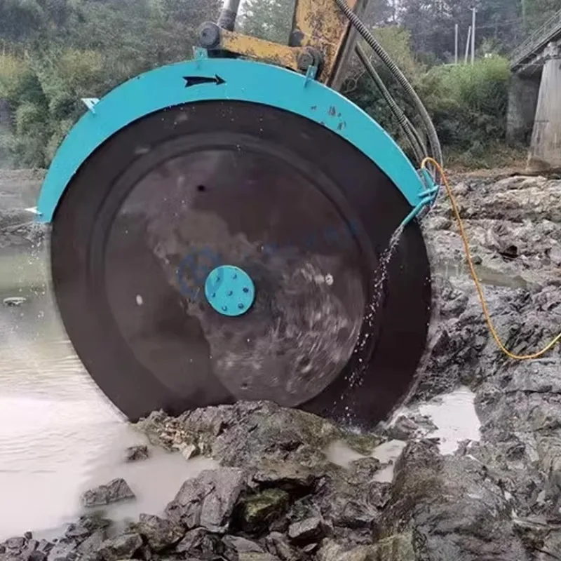 Rock Saw Attachment For Landscaping Stone Cutting Light Duty Accessory For Construction Machinery