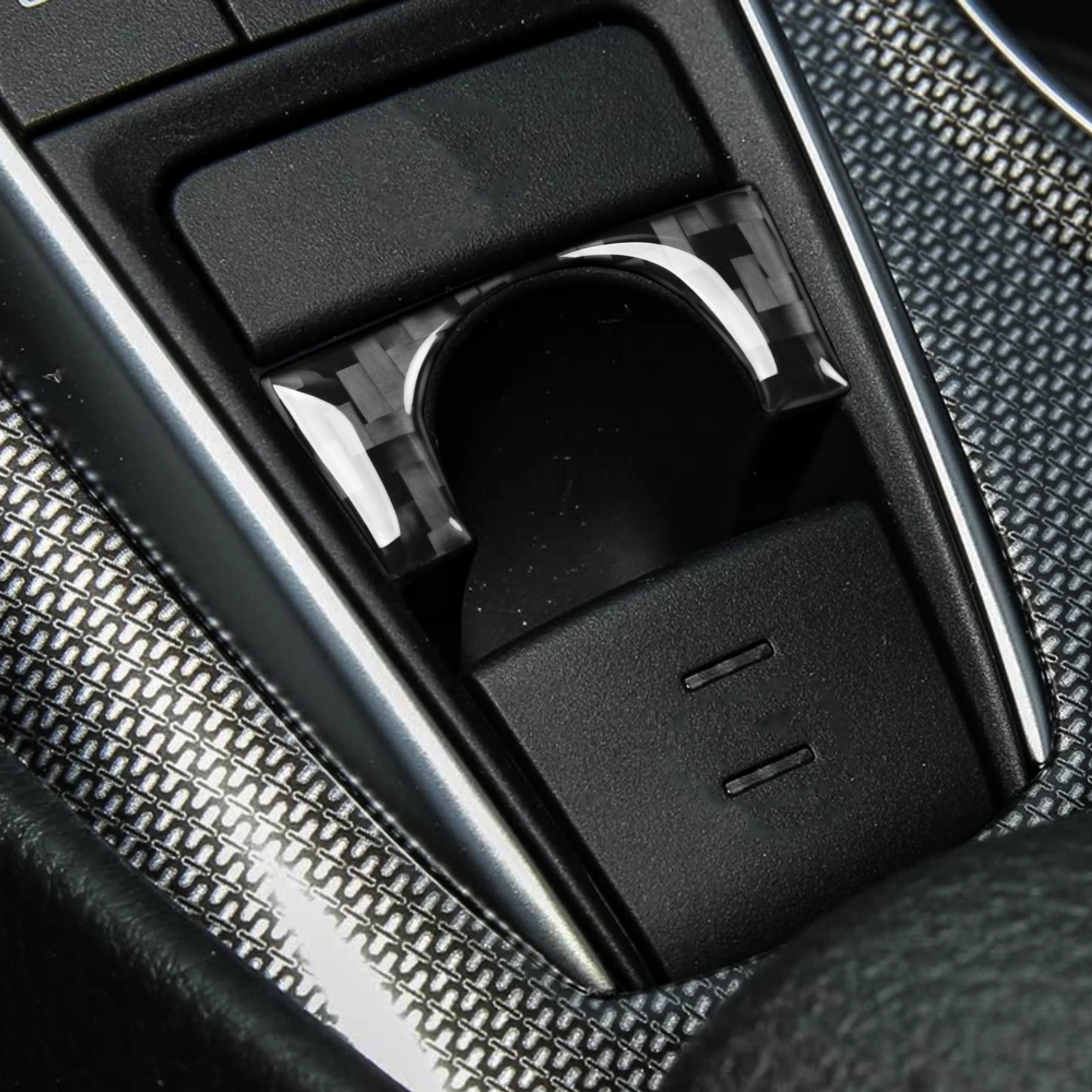 ألياف الكربون الحقيقية اكسسوارات السيارات مركز زر غطاء الكسوة ملصق لينة لتويوتا كامري XV70 2018 2019 2020 2021 2022 2023 2024