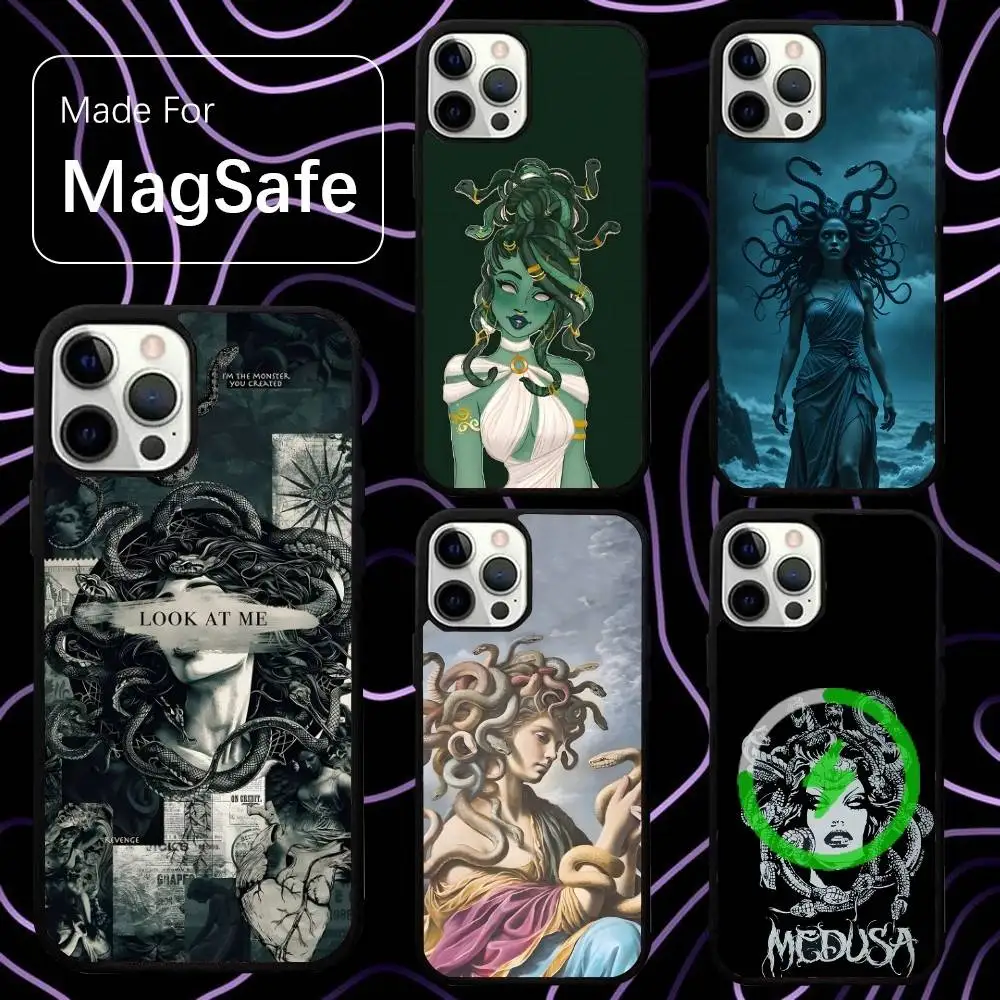 

Medusa Gorgons Snake Phone Case For iPhone 17,16,15,14,13,12,11,Pro,Max,Plus,Mini,SE,Air Magsafe Magnetic Wireless Charging