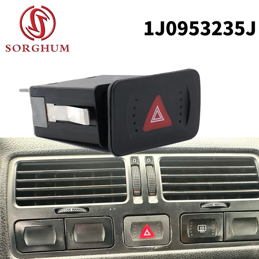 1j0953235j luz de advertência de emergência do carro botão interruptor de flash botão para volkswagen golf jetta bora mk4 1998-2006 7 pinos