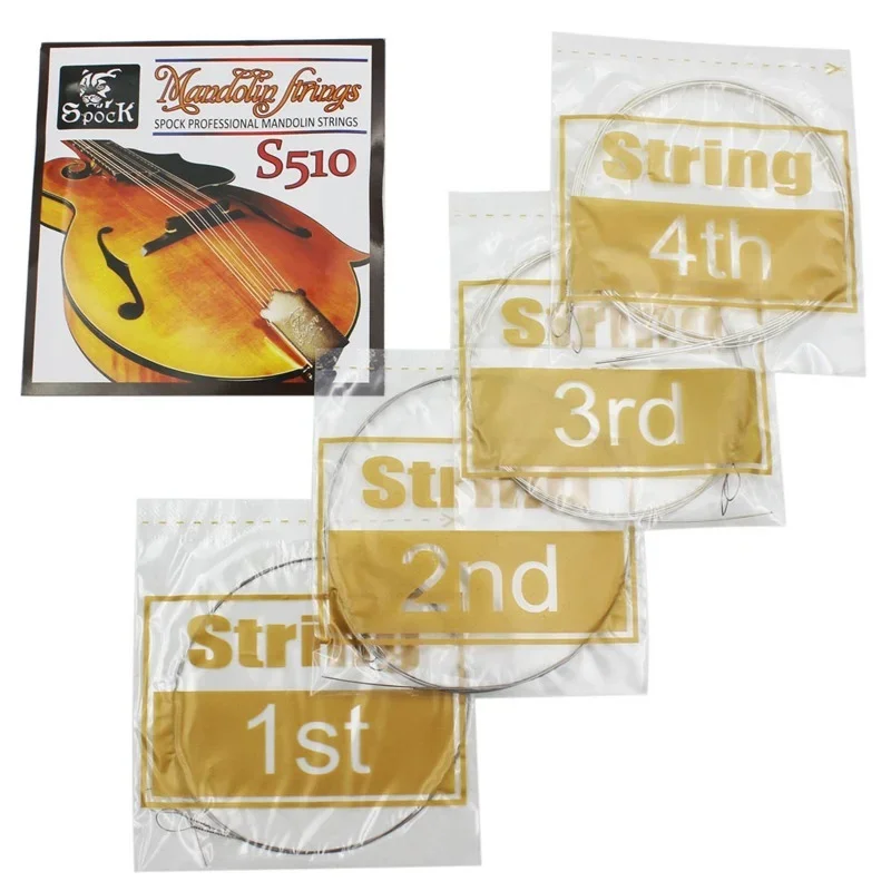 Exquisite Mandolin String Stainless Steel Strings 4pcs/set Mandolin Parts & Accessories