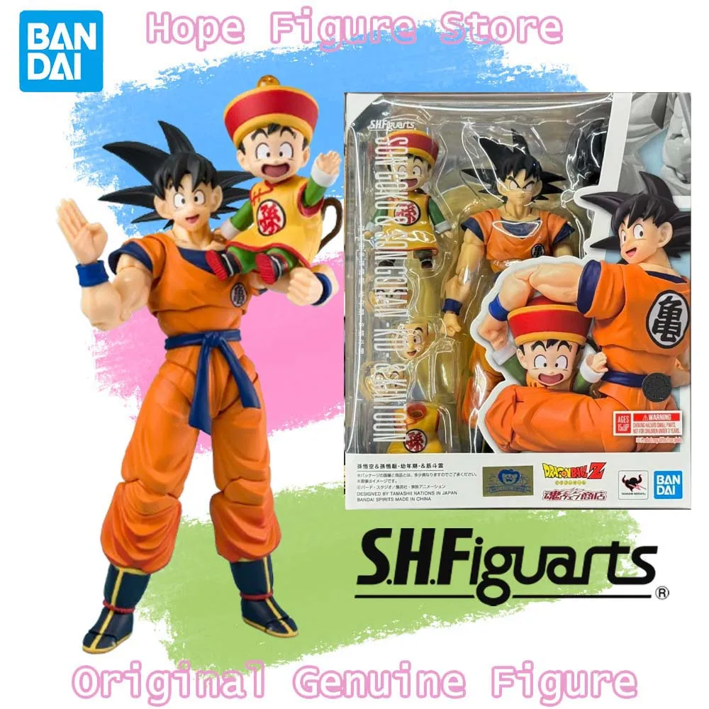 

В наличии Оригинальная фигурка Bandai Shfiguarts Dragon Ball Z Son Gohan Kintoun Son Goku, аниме-модель, игрушка