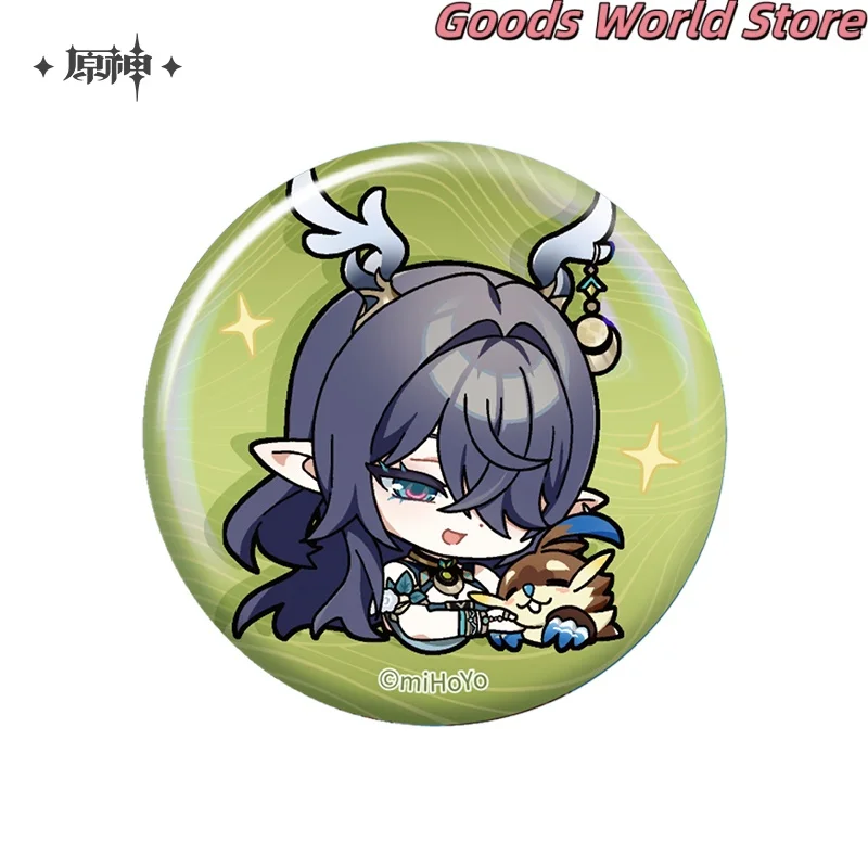 الأصلي Ineffa Flins Lauma Aino شارة Nod-Krai Genshin تأثير تأثيري حلي أنيمي لعبة الكرتون لطيف هدية الهالوين