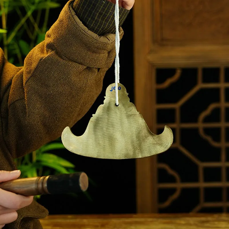 Handmade Copper Chimes Yoga Relaxation Meditation Handheld Bells Sound Healing Chimes Buddhist Hanging Percussion Instrument