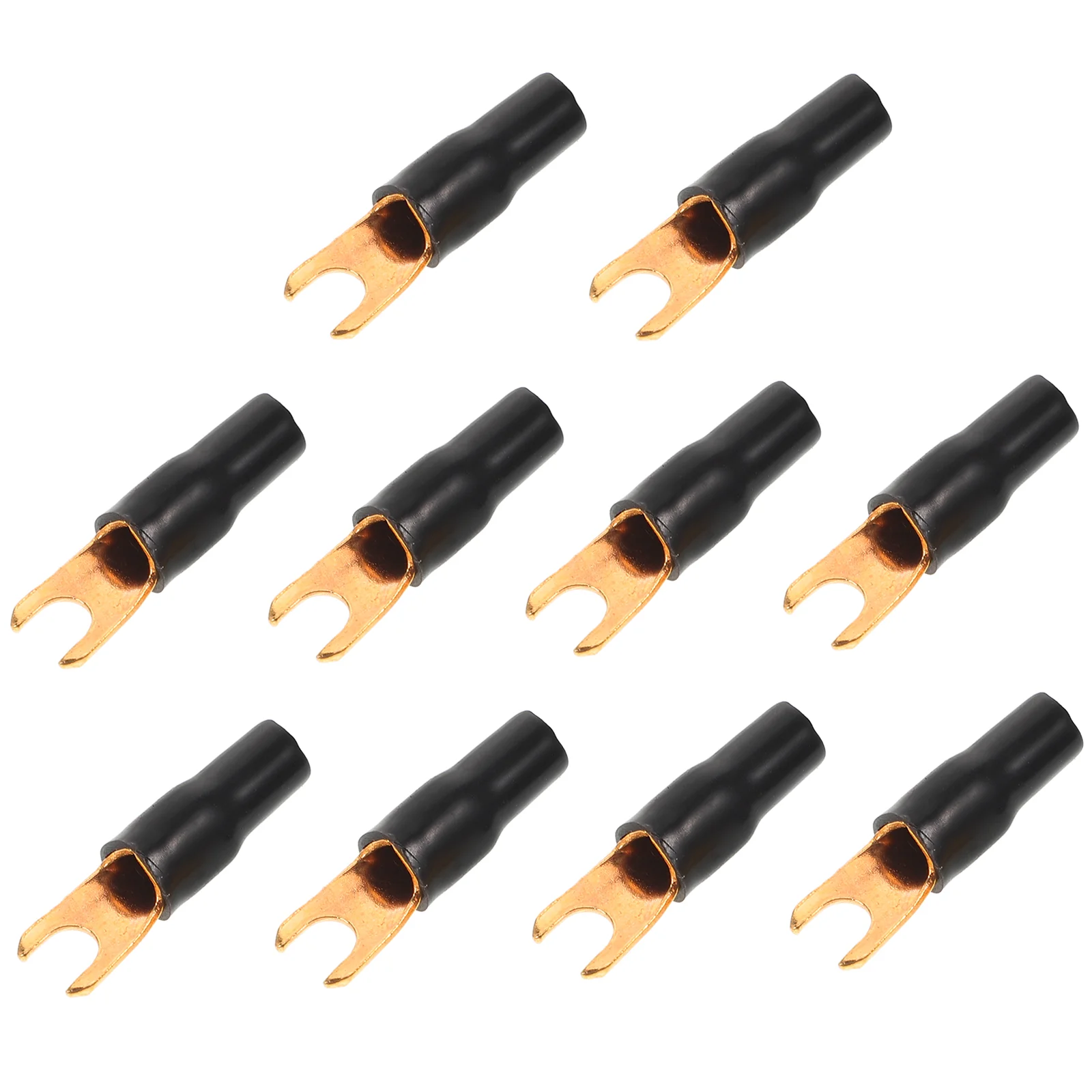 10 PCS Car Audio Plug Spring Electrical Spade Terminals Connectors Insulated Speakers Trumpet Aluminum