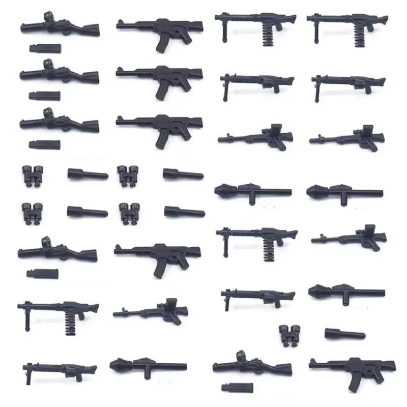 Weaponry Equipment Set Compatible Mini Action Figures Accessories MOC SWAT City Gun Military Model Kit Building Block Brick Toys