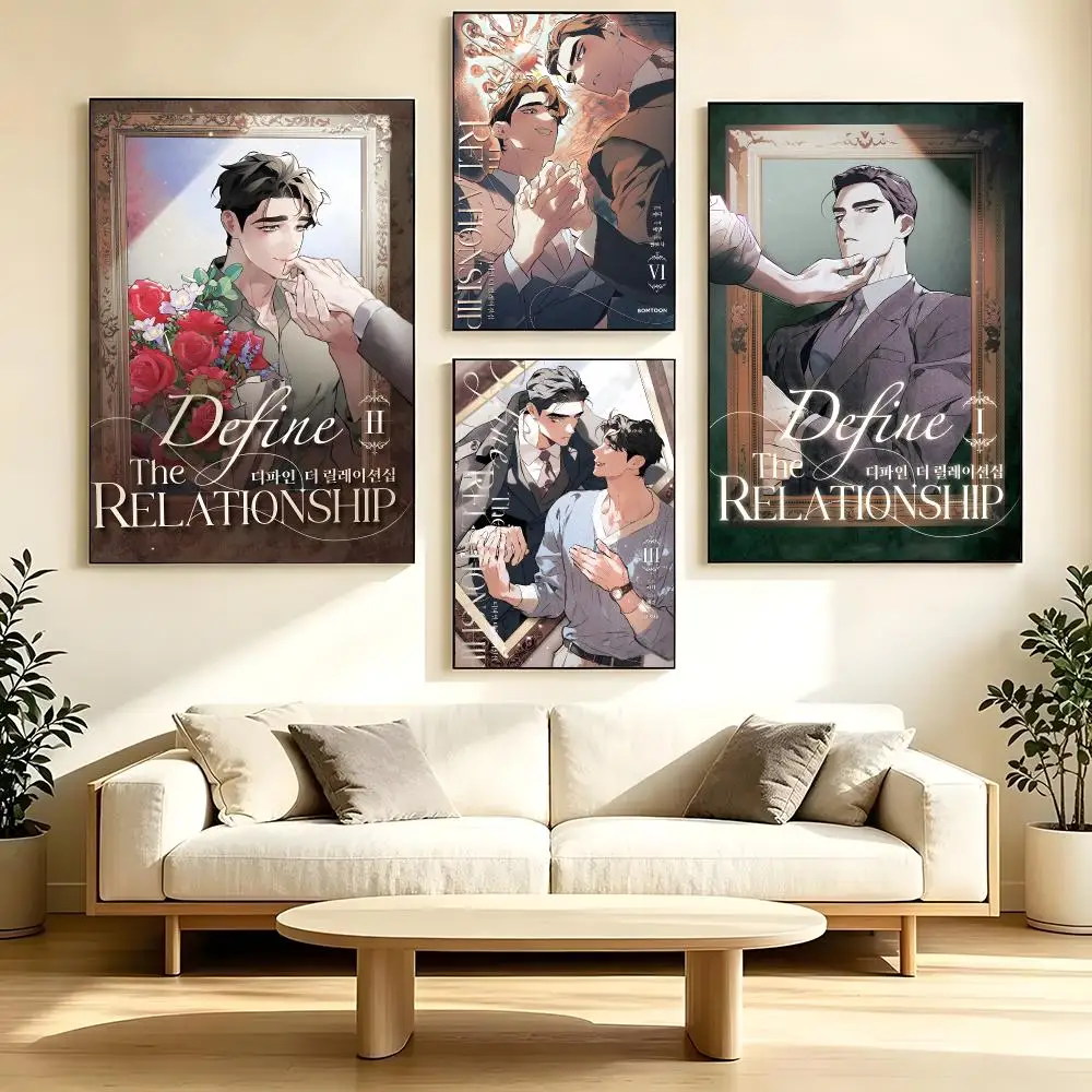 Webtoon Define the Relationship Poster poster Self-adhesive wall stickers, suitable for room decoration, high-quality printing.