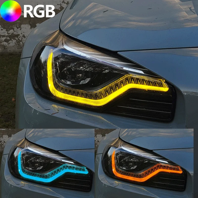 J ONE Car Led Lights Drl Rgb Colour Control By Phone Drl For BMW 2 Series M2 Rgb Drl Led Daytime Running Light G42 G87 2021-UP