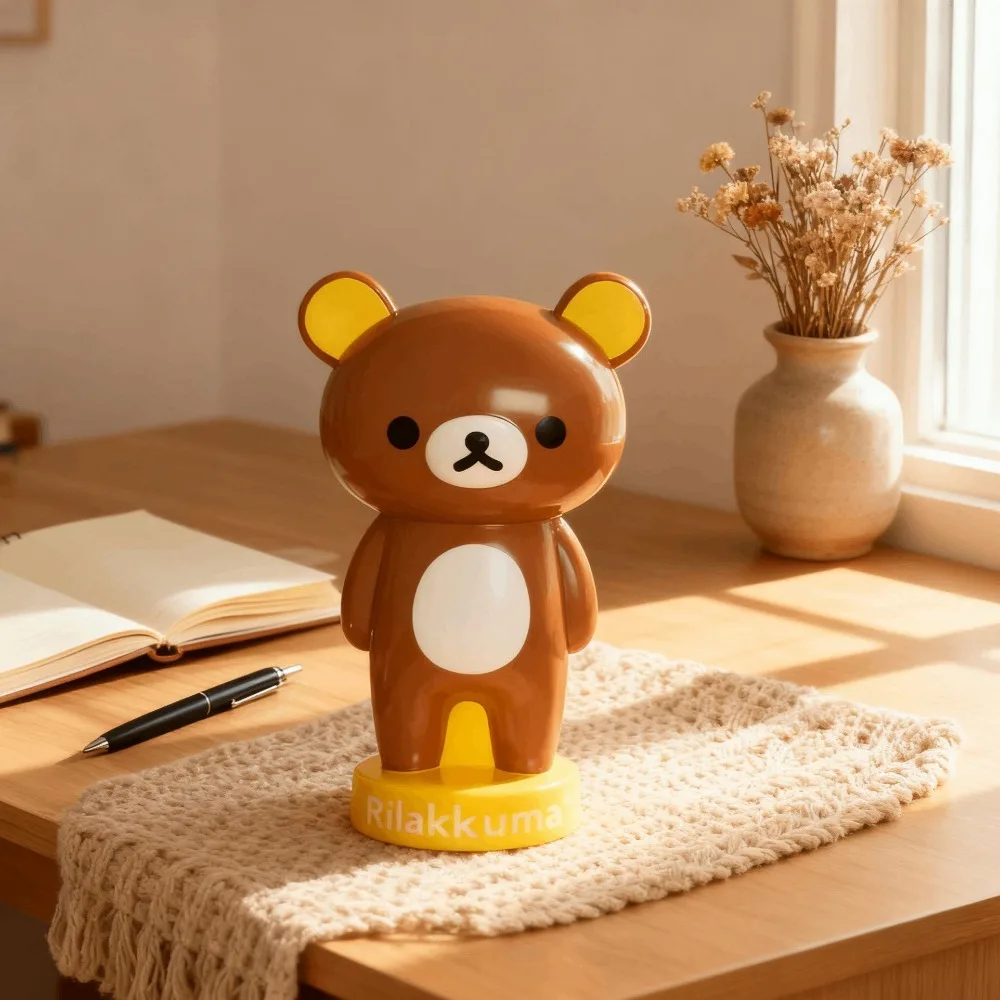 Kawaii Rilakkuma Scissors Vintage Cute Cartoon Anime Portable Handmade Special Tool Desktop Ornament for Girls Gifts Toys