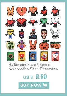 Cute Shoe Charms PVC Shoe Decorations Accessories for Clogs Sandals Wristband DIY